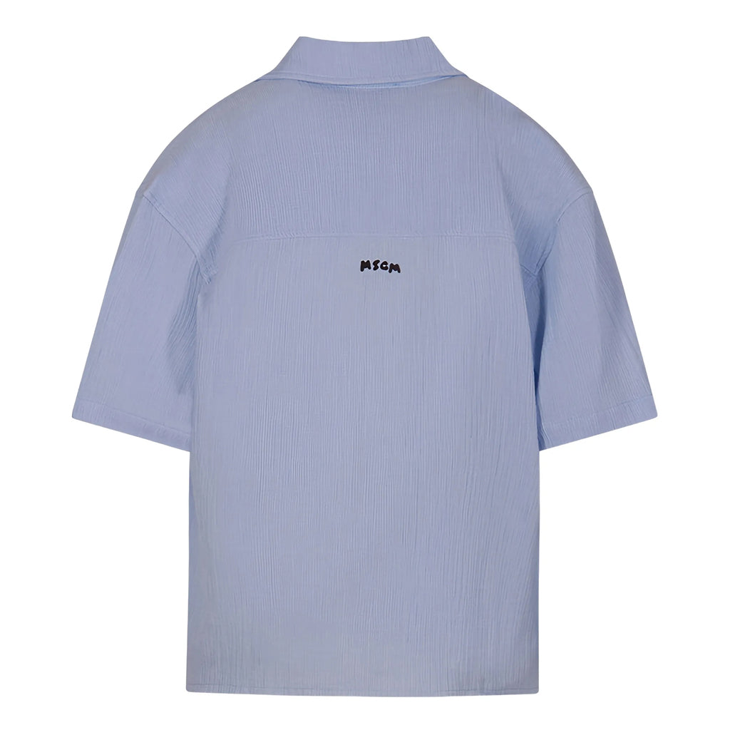 MSGM Kids Linen Shirt and Tank Top Set