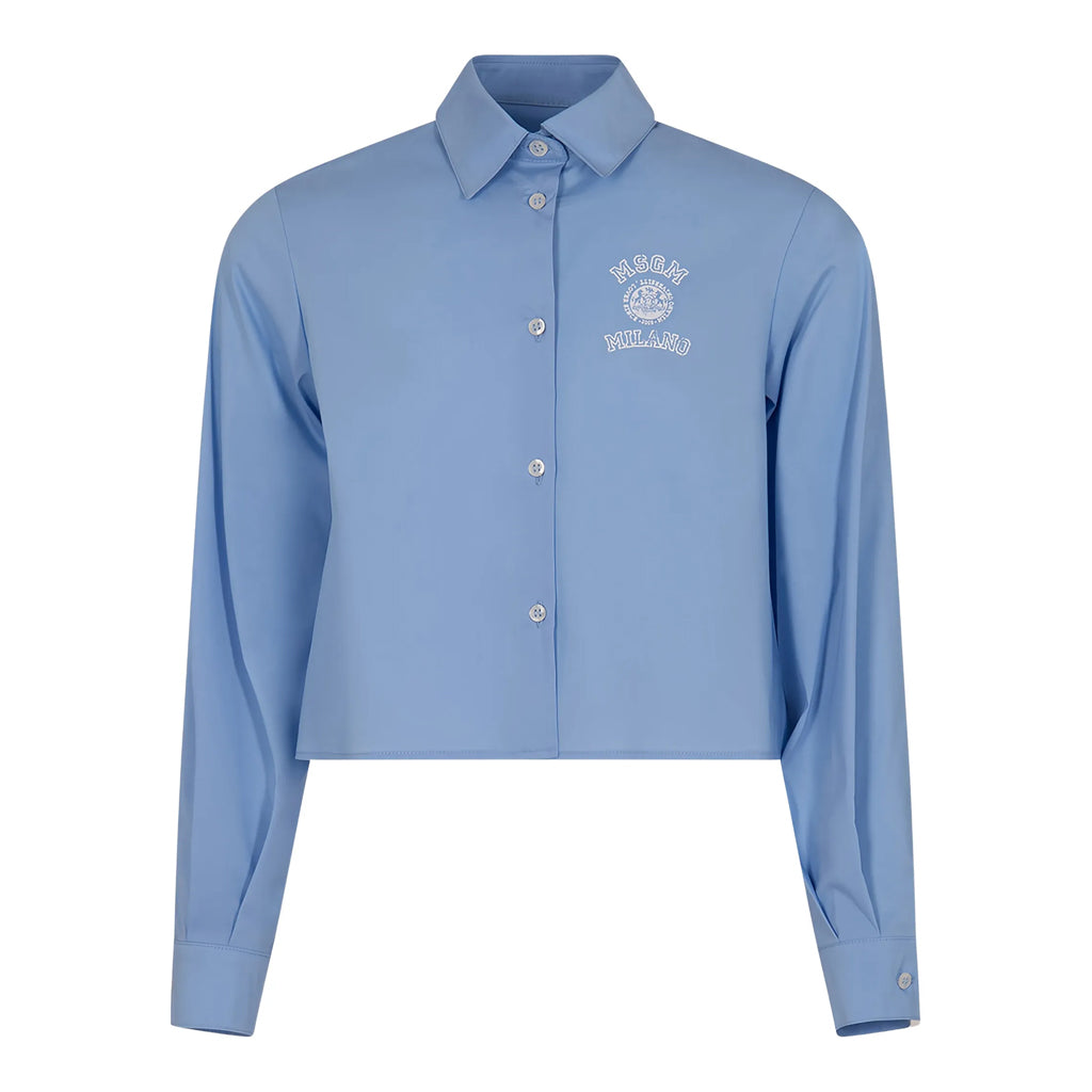 MSGM Kids Boxy Poplin Shirt