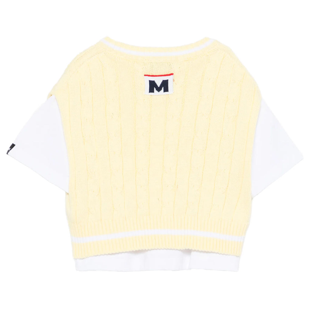 MSGM Kids Knitted Gilet and Jersey T-shirt