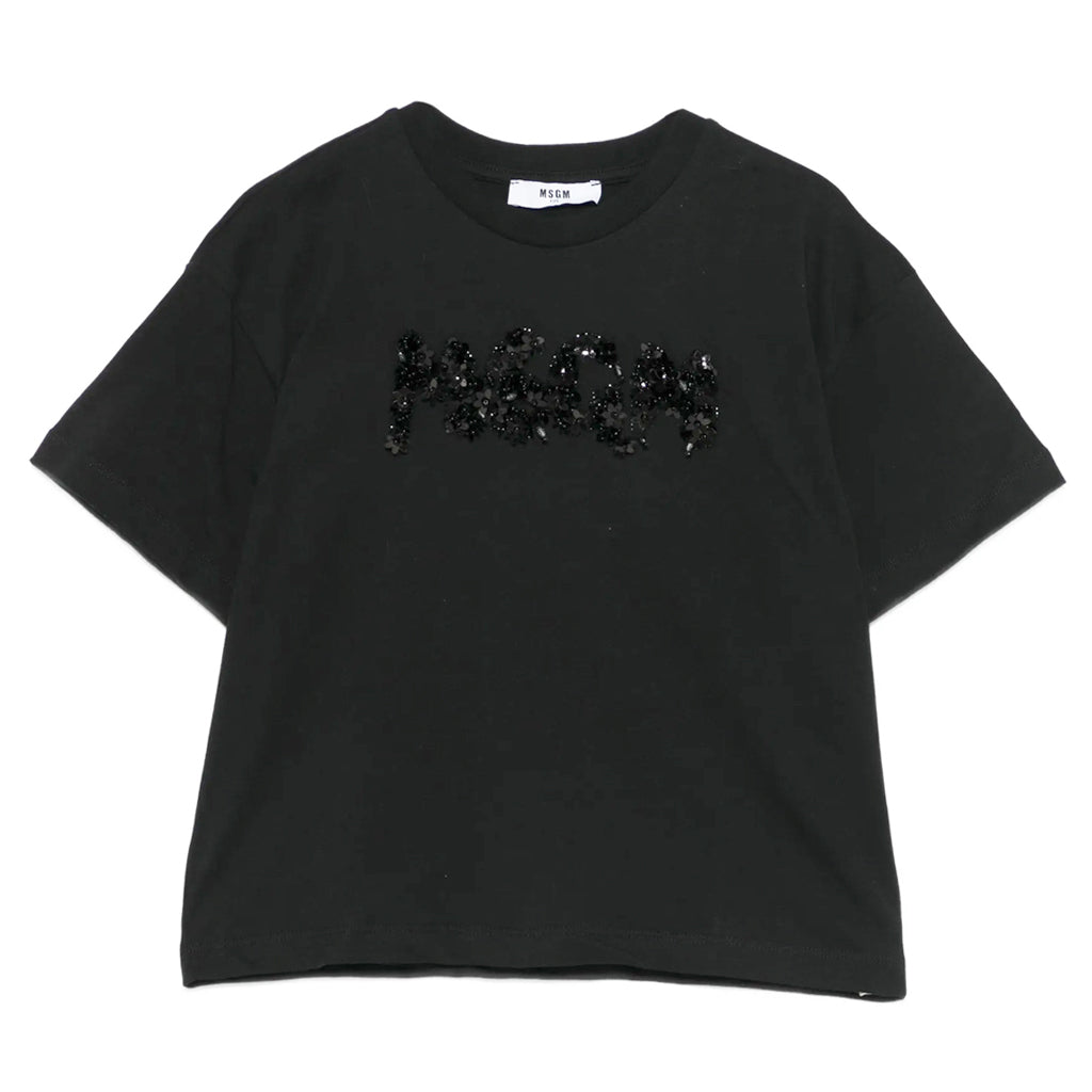 MSGM Kids Hand Embroidery T-shirt