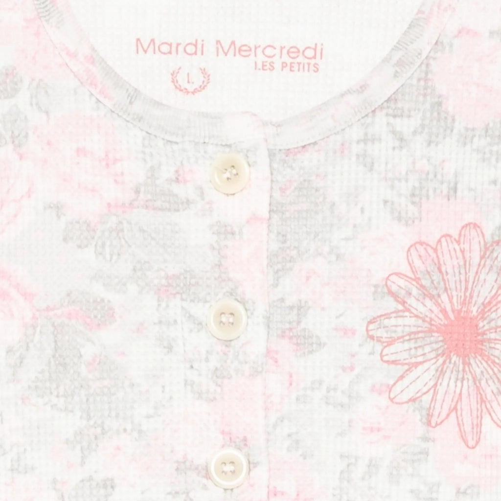 Mardi Mercredi Les Petits Kids Waffle Cardigan Fleur Frill