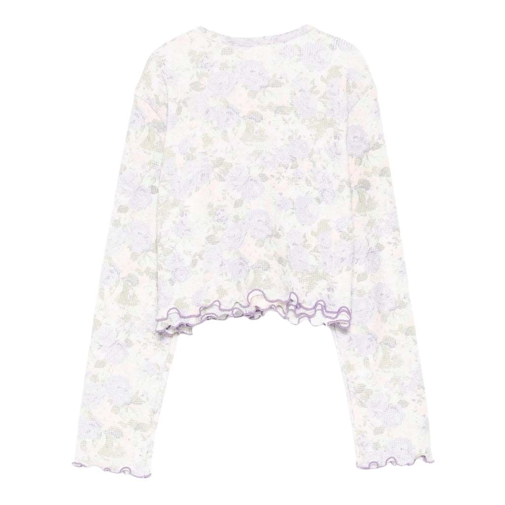 Mardi Mercredi Les Petits Kids Waffle Cardigan Fleur Frill
