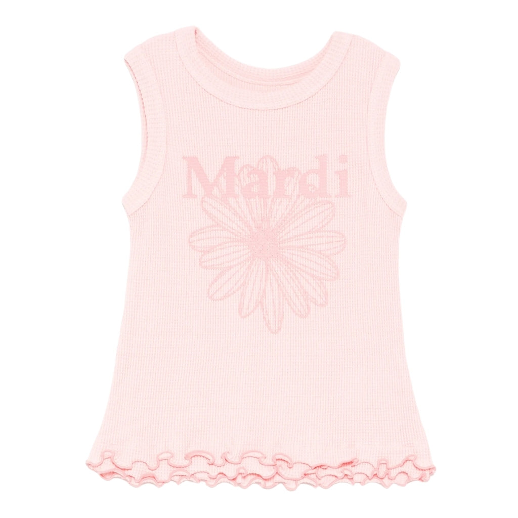 Mardi Mercredi Les Petits Kids Waffle Sleeveless Flowermardi Frill