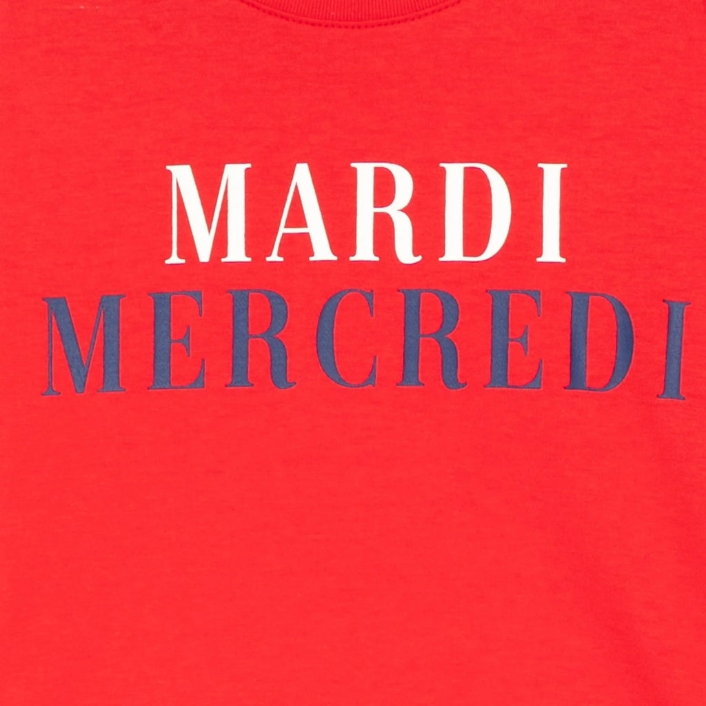 Mardi Mercredi Les Petits Kids Cropped Tshirt La Typo Francaise