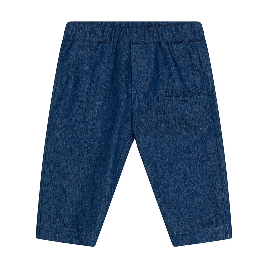 Balmain Kids Chambray Trousers