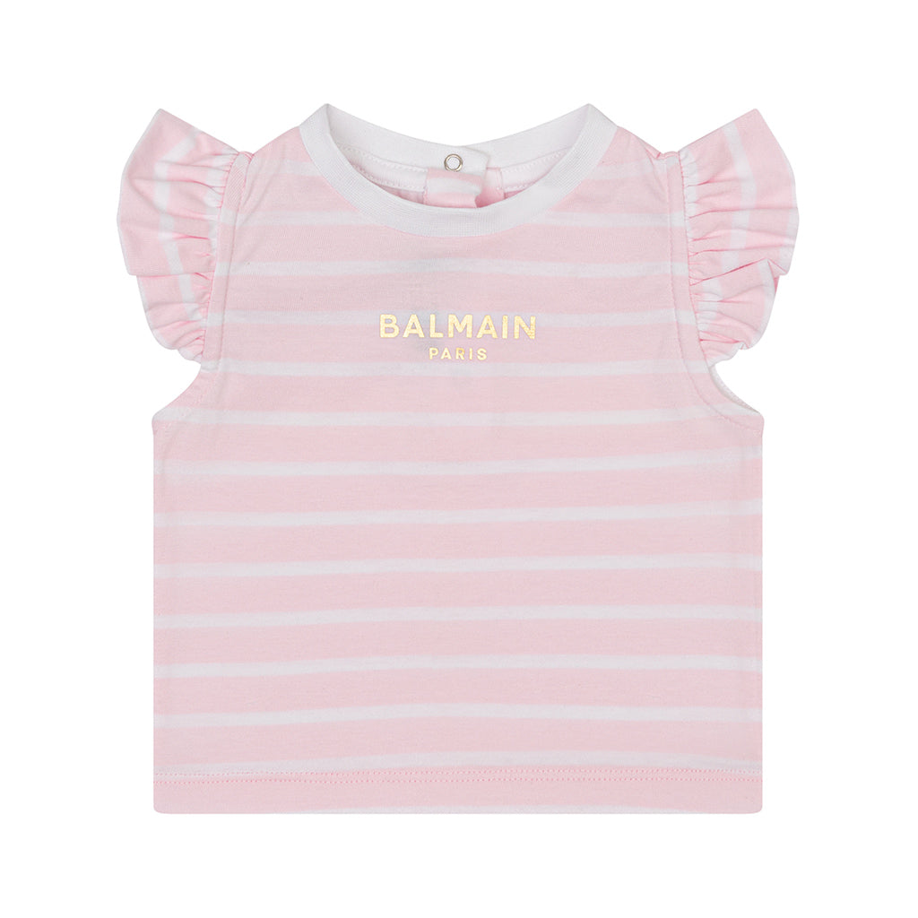 Balmain Kids Stripey T-Shirt