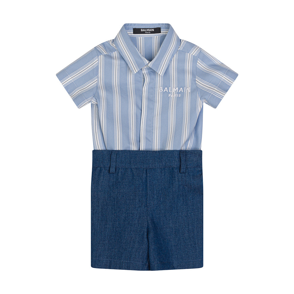 Balmain Kids Shirt Romper
