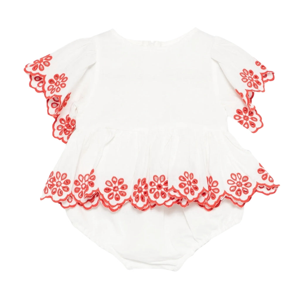 Stella McCartney Kids Linen Mix Top And Bloomers Set