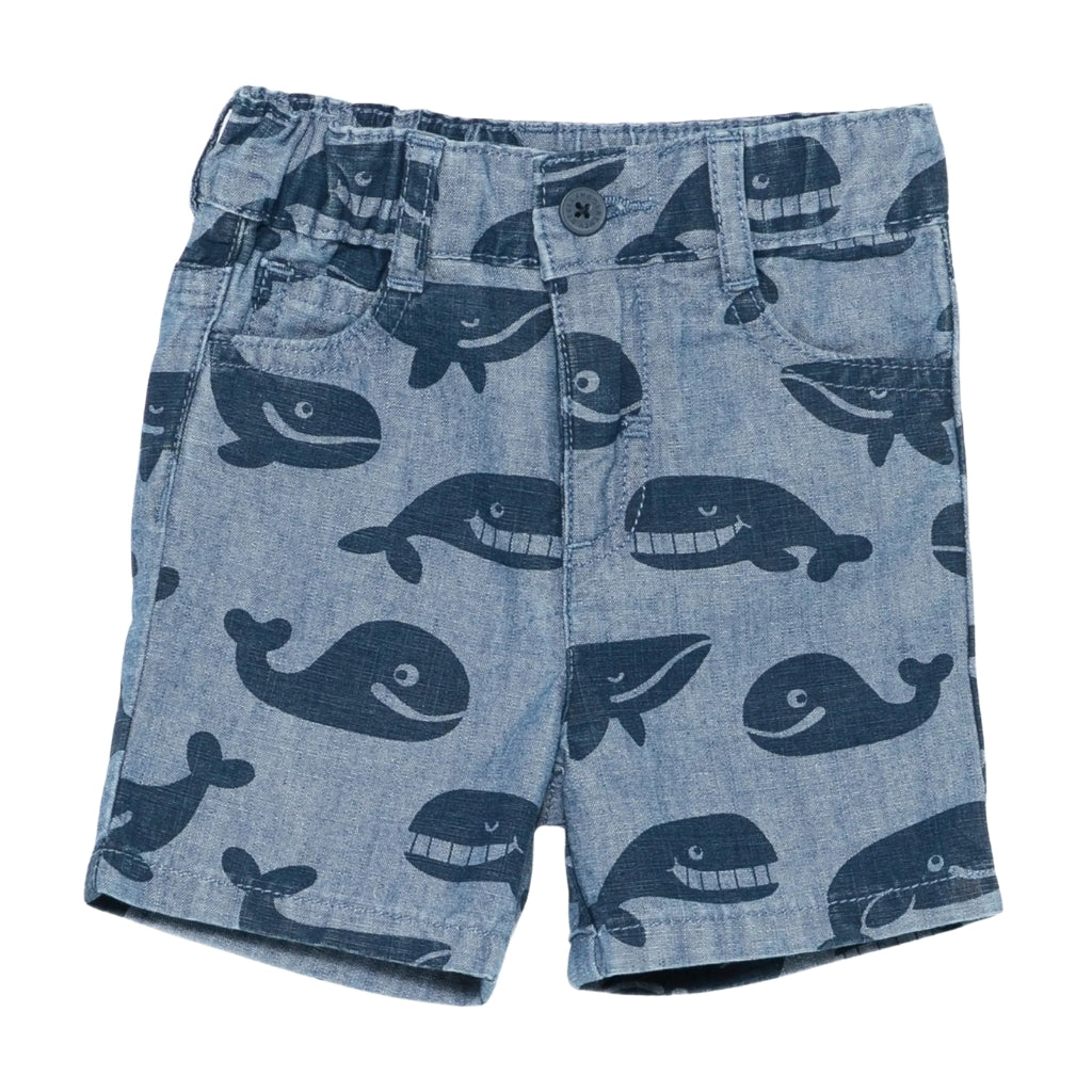 Stella McCartney Kids Chambray Whale Shorts