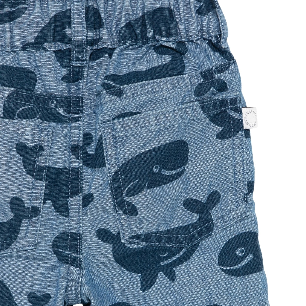 Stella McCartney Kids Chambray Whale Shorts
