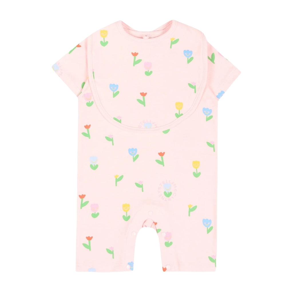 Stella McCartney Kids Flower Romper And Bib Set
