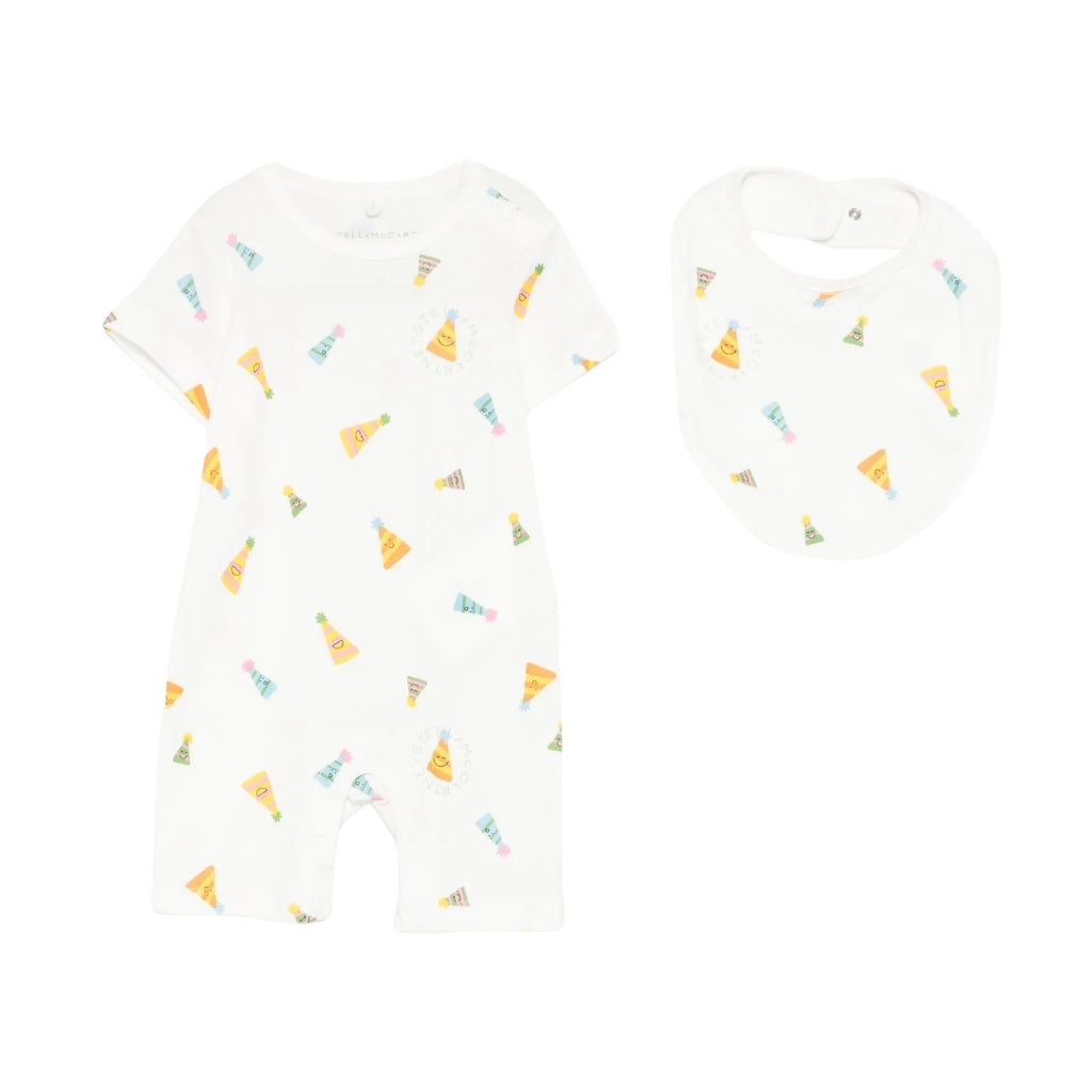 Stella McCartney Kids Party Hat Romper And Bib Set