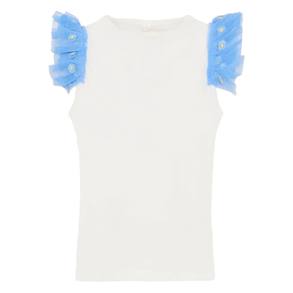 Stella McCartney Kids Embroidered Tulle Top