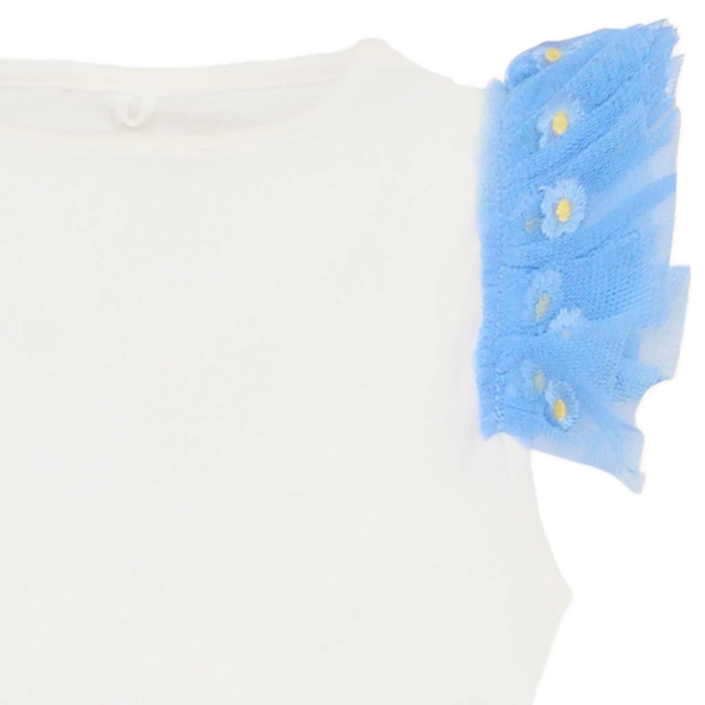 Stella McCartney Kids Embroidered Tulle Top