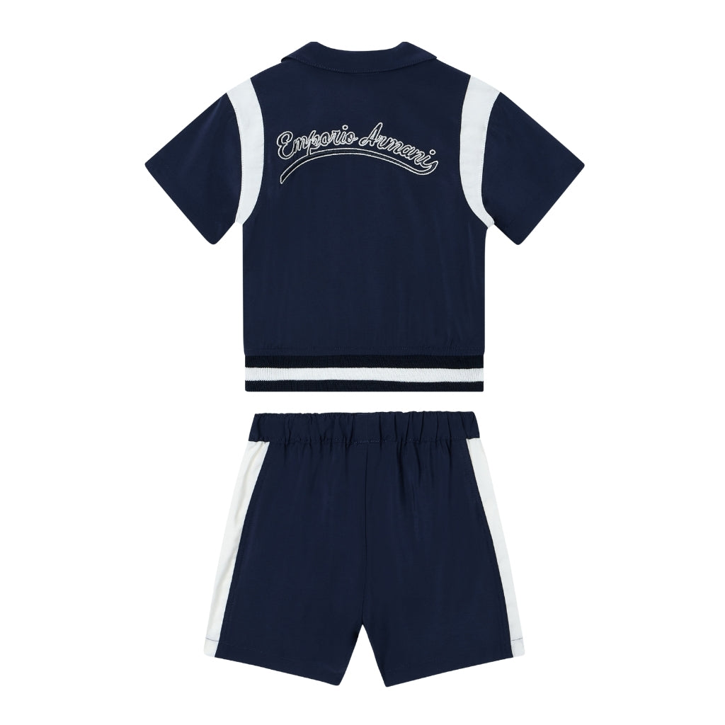 Emporio Armani Junior Set Of Camp Shirt And Shorts