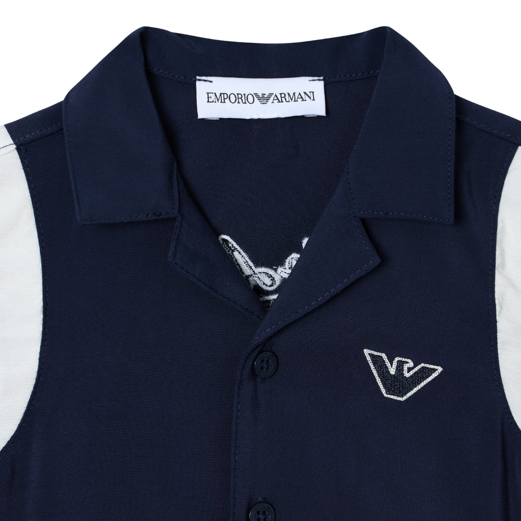 Emporio Armani Junior Set Of Camp Shirt And Shorts