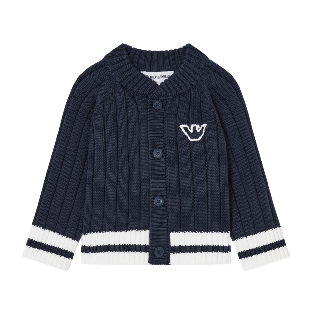 Emporio Armani Junior Striped Cardigan