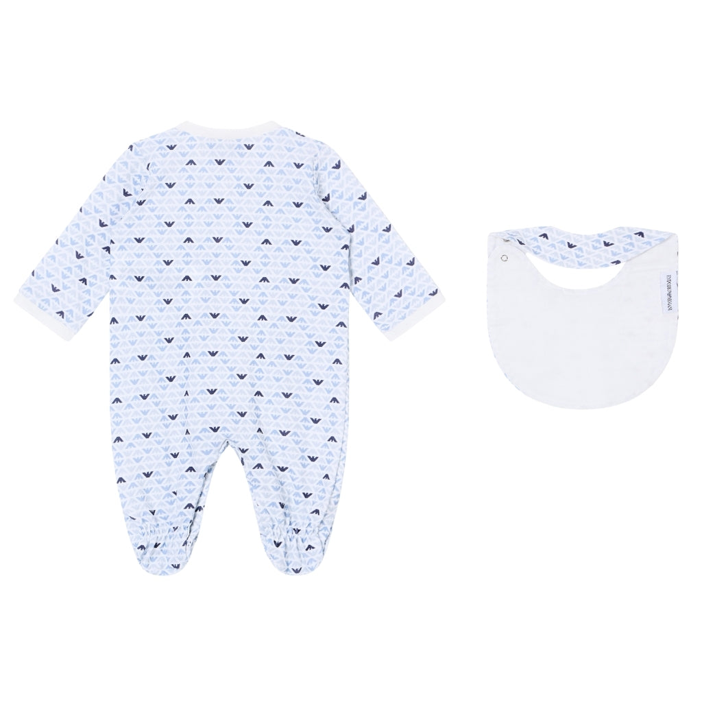 Emporio Armani Junior Set Of Romper And Bib