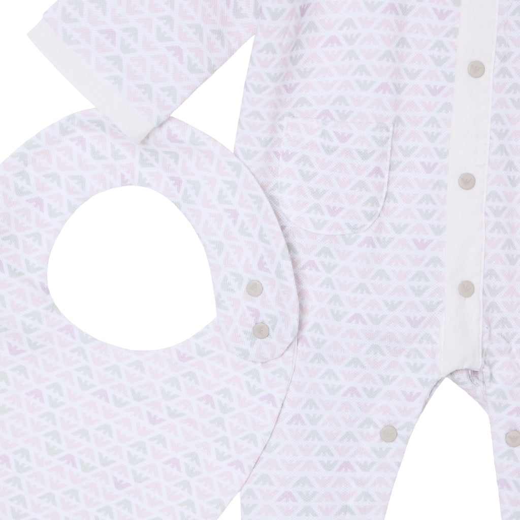 Emporio Armani Junior Set Of Romper And Bib