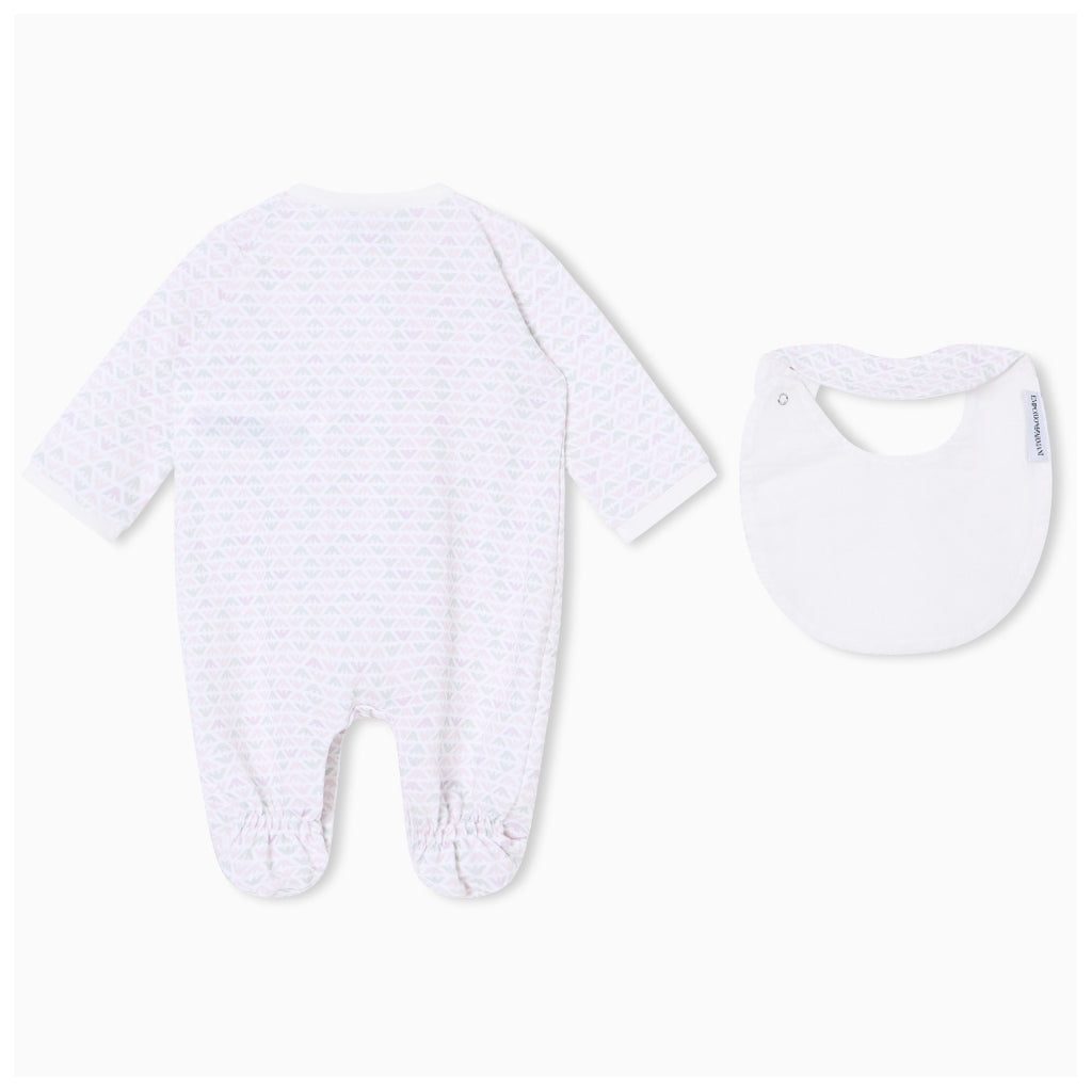 Emporio Armani Junior Set Of Romper And Bib