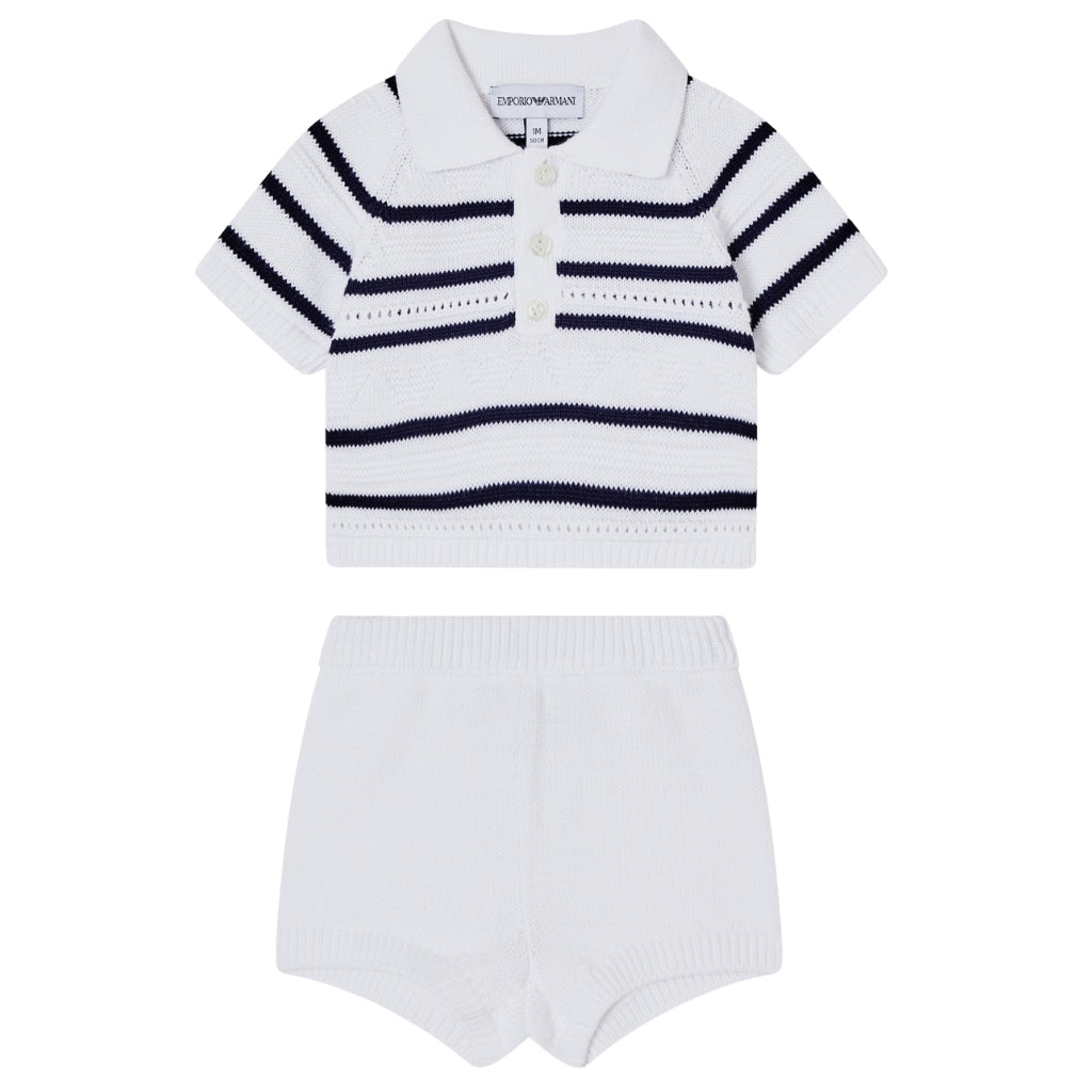 Emporio Armani Junior Set Of Polo Shirt And Shorts