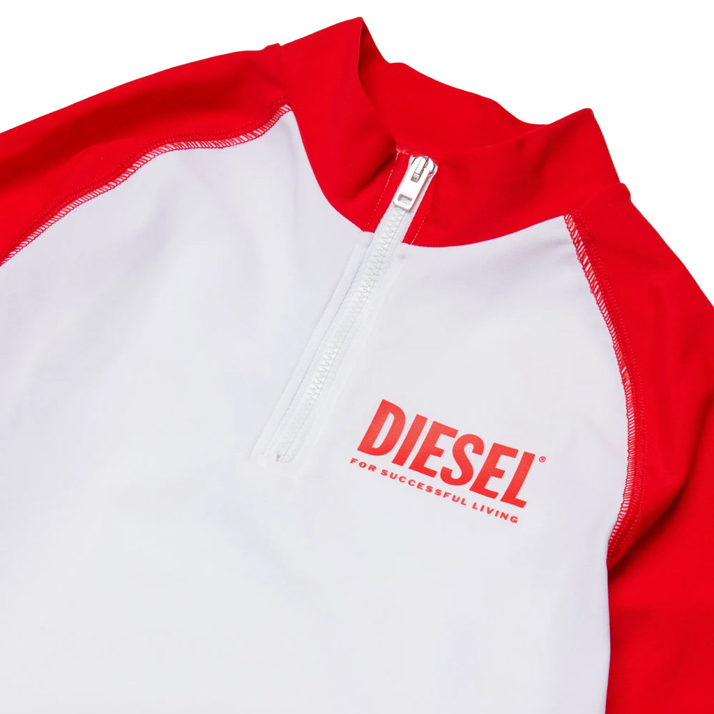 Diesel Kids Half Zip Up Rashguard
