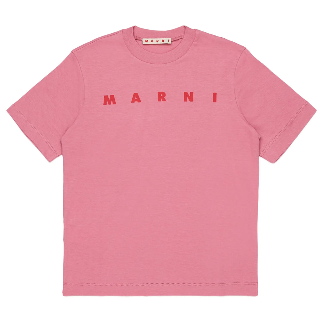 Marni Kids Logo Print Short Sleeve T-Shirt