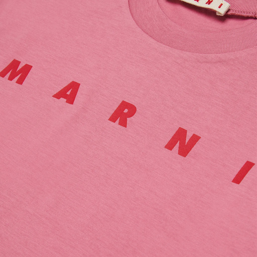 Marni Kids Logo Print Short Sleeve T-Shirt
