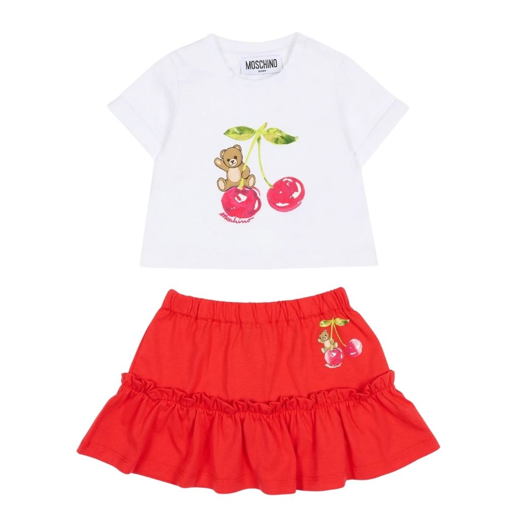 Moschino Kids T-Shirt And Skirt Set