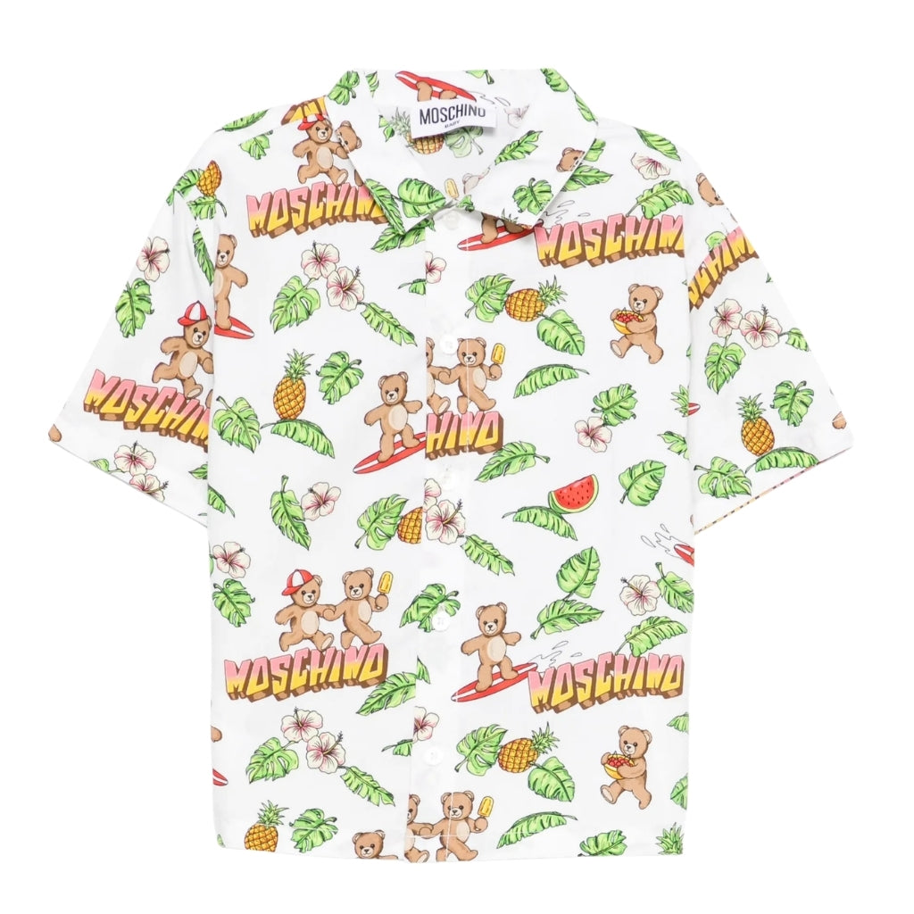 Moschino Kids Allover Teddy Shirt