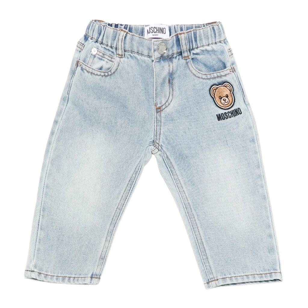 Moschino Kids Teddy Bear Denim Trousers