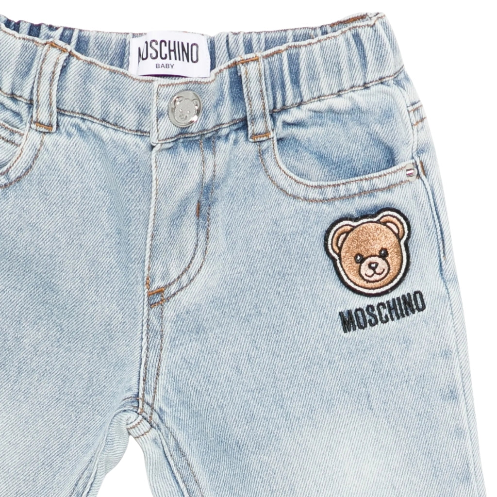 Moschino Kids Teddy Bear Denim Trousers