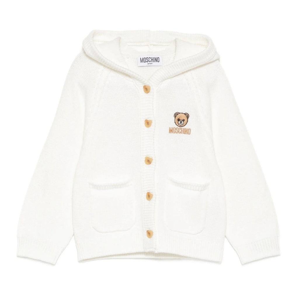 Moschino Kids Teddy Bear Knitted Cardigan