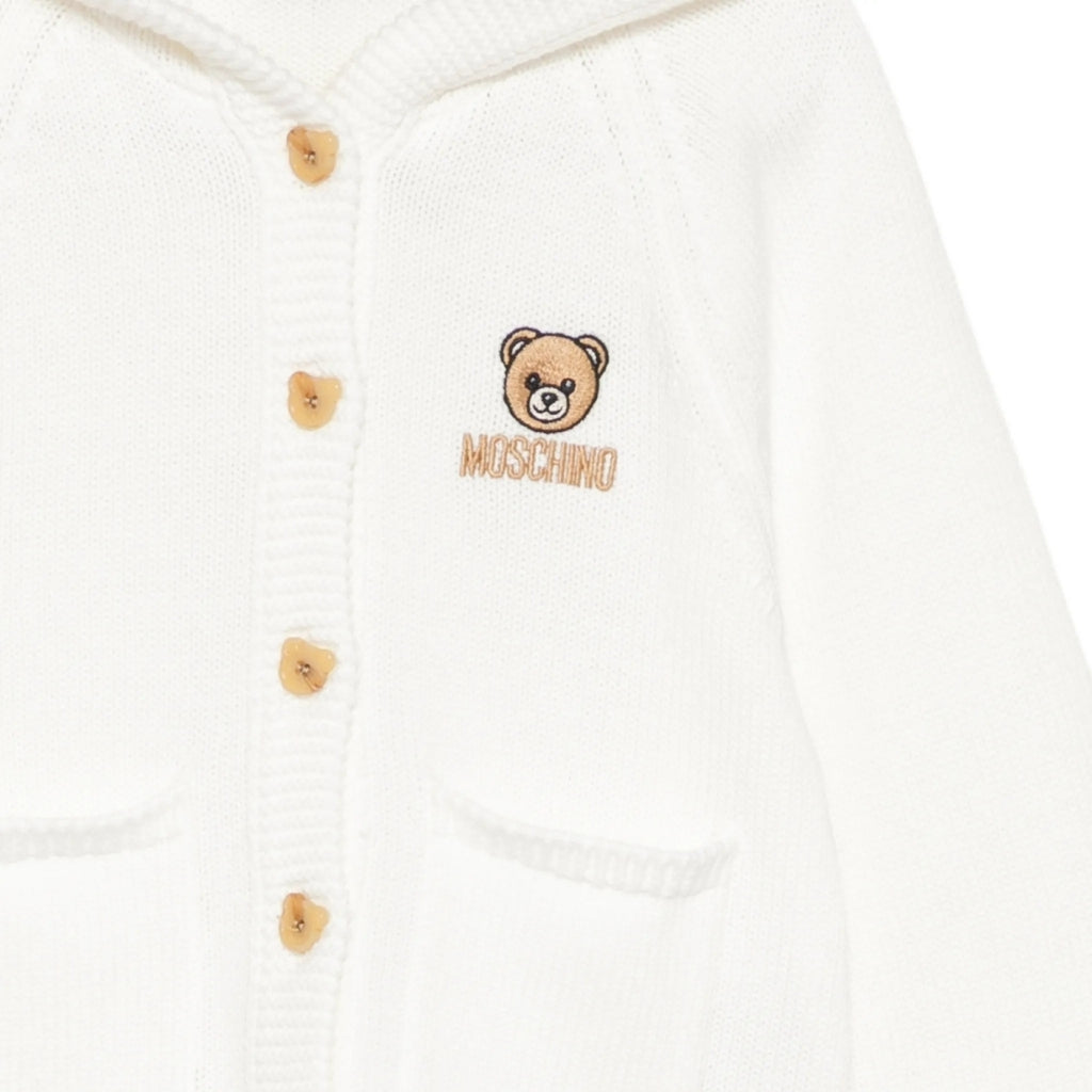 Moschino Kids Teddy Bear Knitted Cardigan