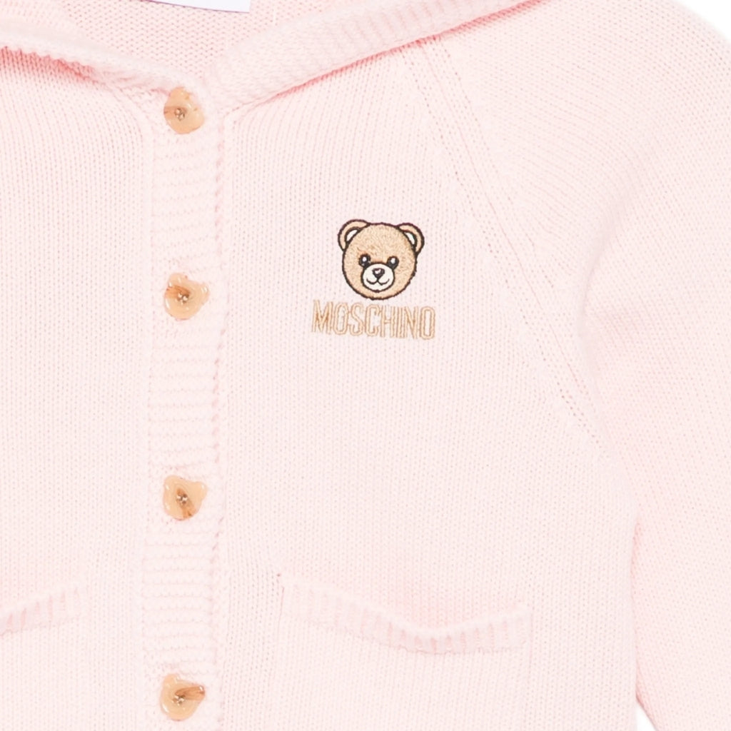 Moschino Kids Teddy Bear Knitted Cardigan