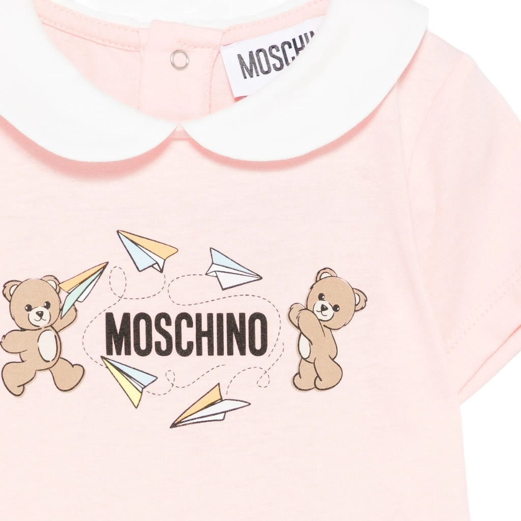 Moschino Kids Romper And Hat Gift Set