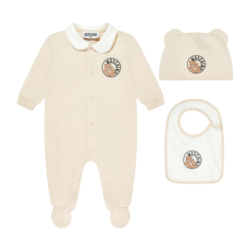 Moschino Kids Romper And Hat Gift Set