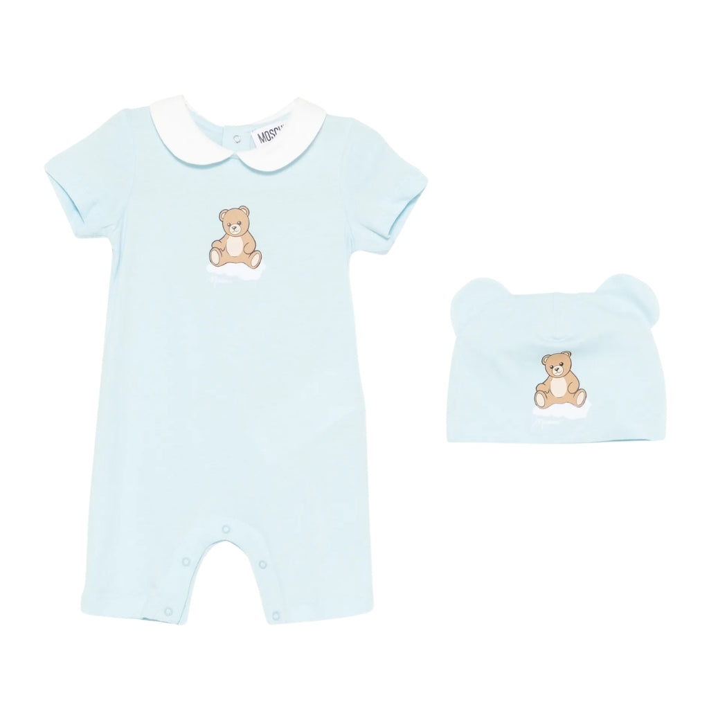 Moschino Kids Romper And Hat Gift Set