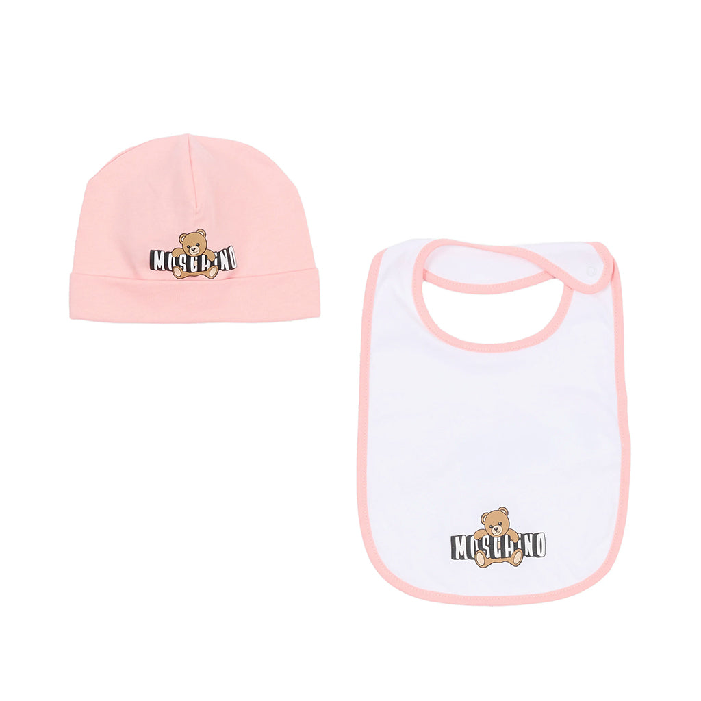Moschino Kids Hat And Bib Set