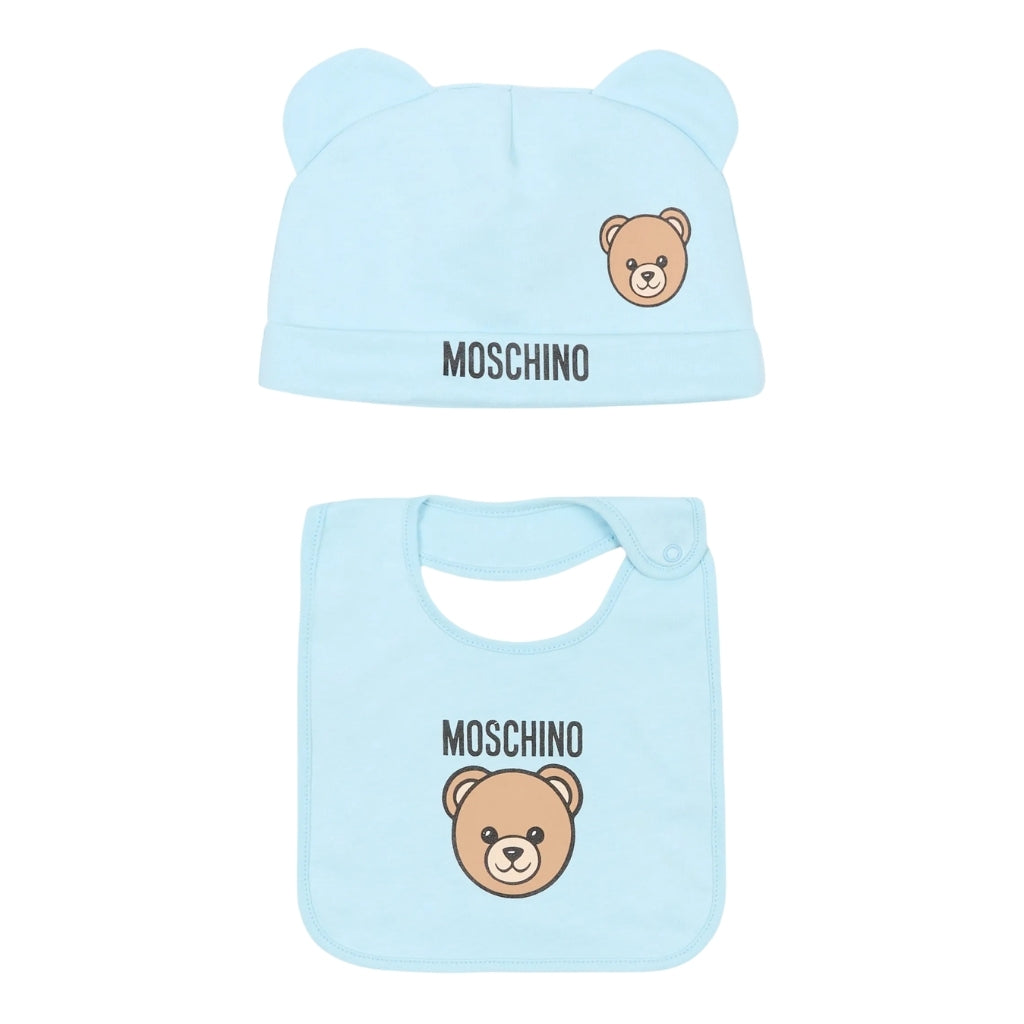 Moschino Kids Hat And Bib Set