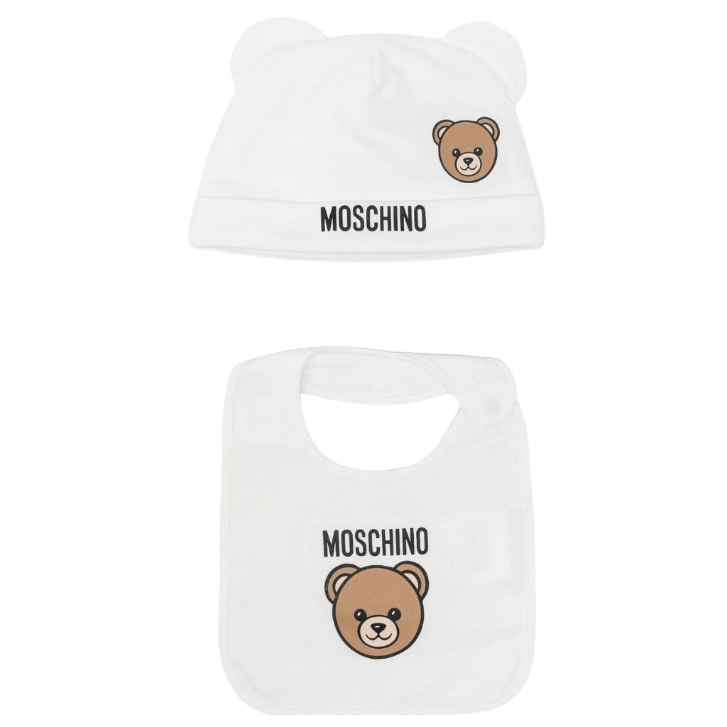 Moschino Kids Hat And Bib Set