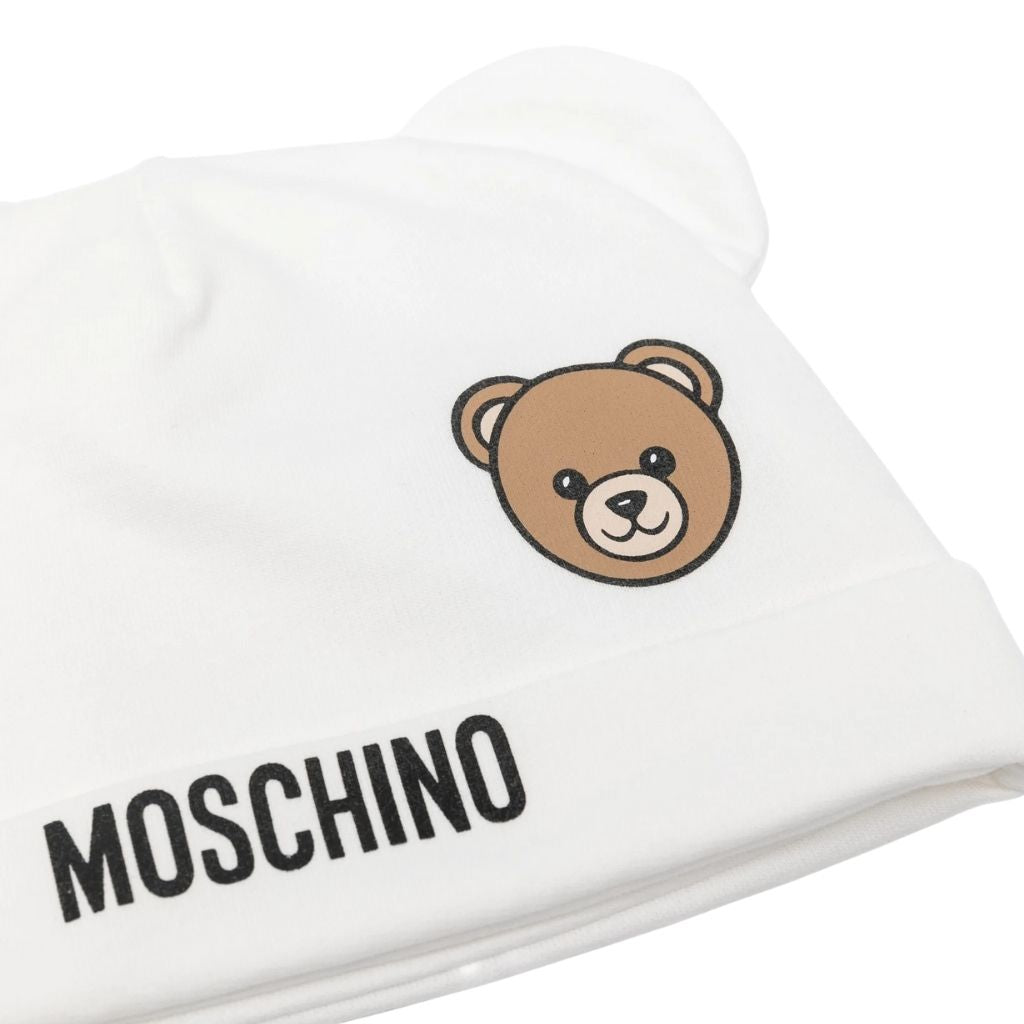 Moschino Kids Hat And Bib Set