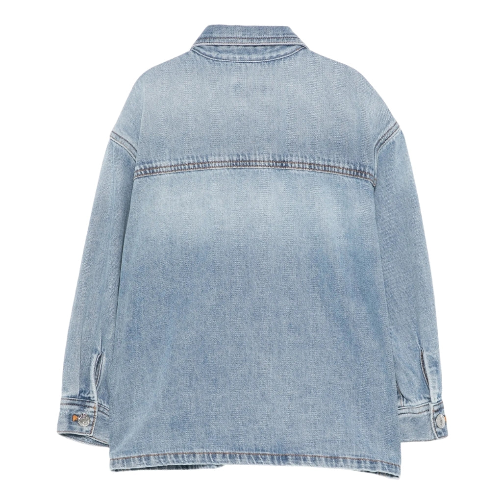 Moschino Kids Teddy Bear Denim Shirt