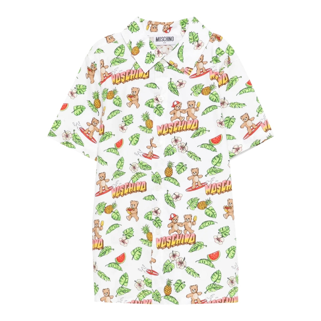 Moschino Kids Allover Teddy Shirt