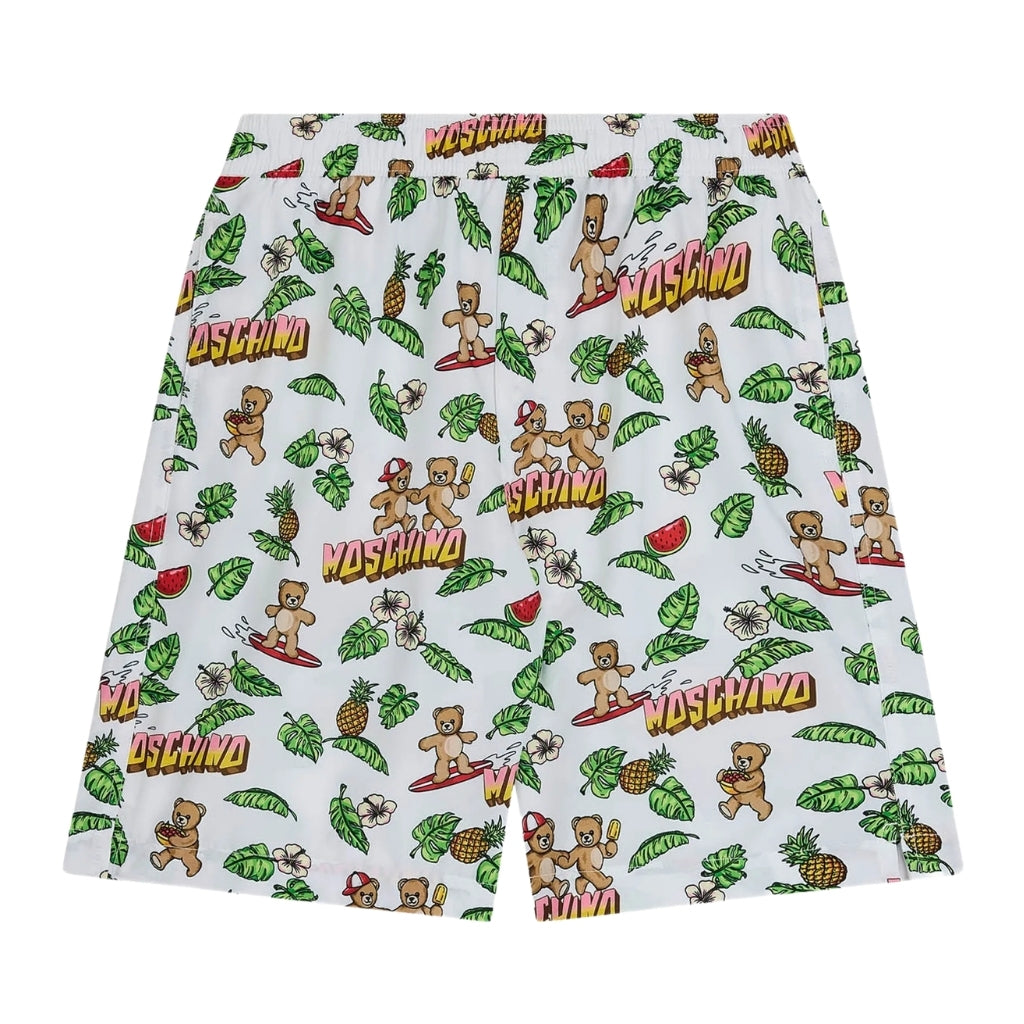 Moschino Kids Allover Teddy Swim Shorts
