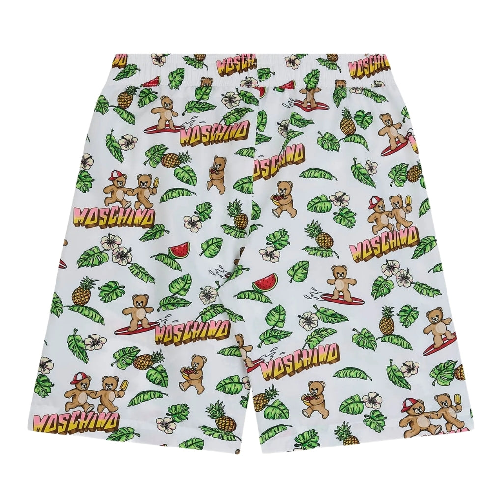 Moschino Kids Allover Teddy Swim Shorts