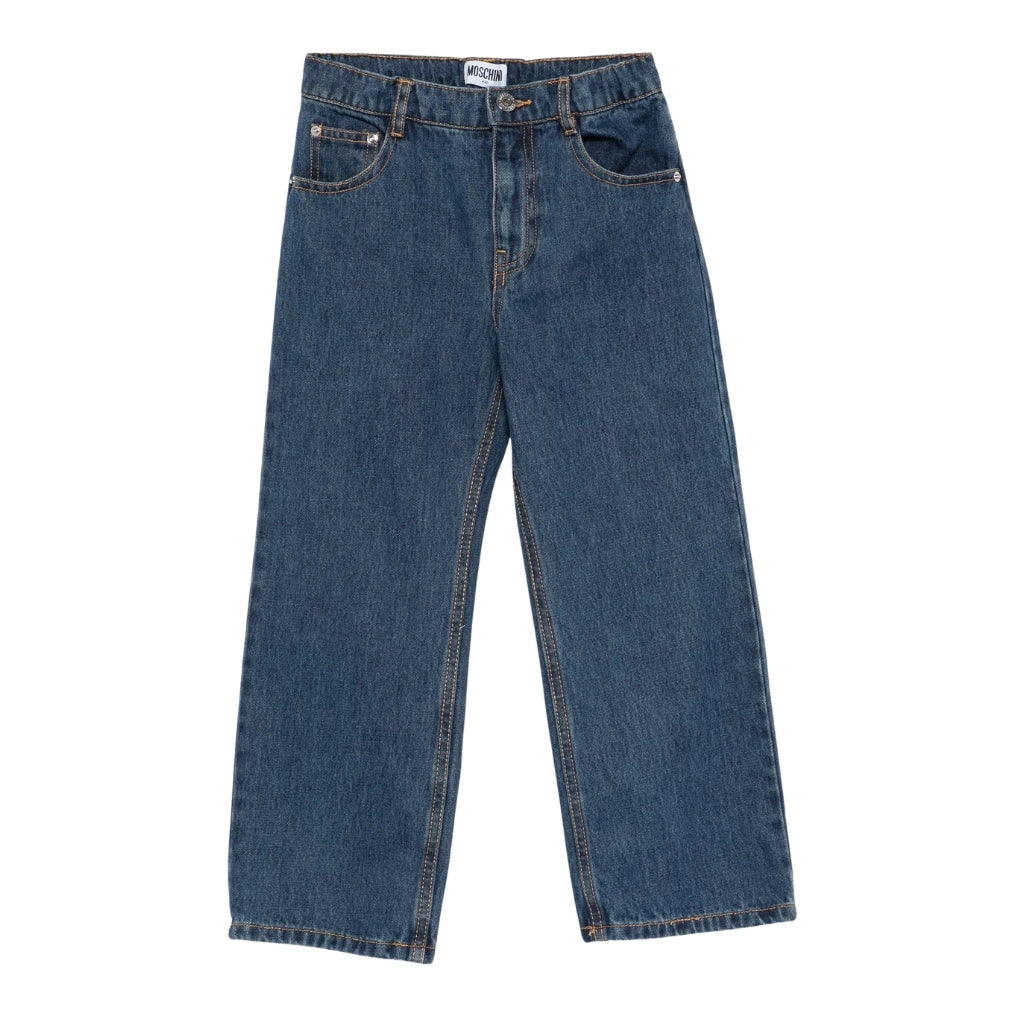 Moschino Kids Teddy Bear Denim Trousers