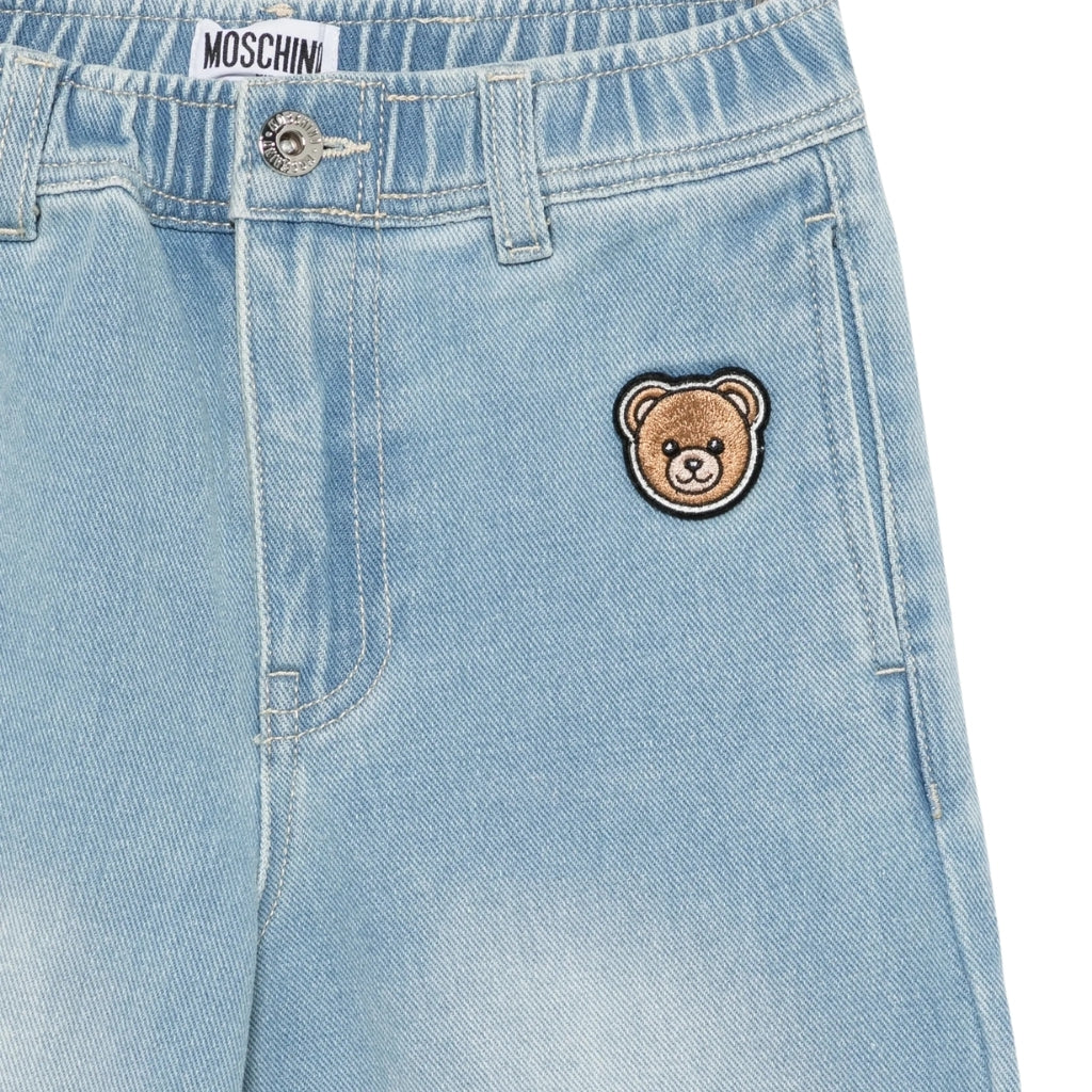 Moschino Kids Teddy Bear Denim Trousers