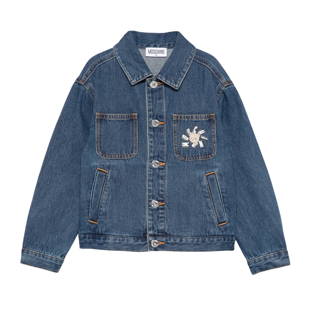 Moschino Kids Teddy Bear Denim Jacket