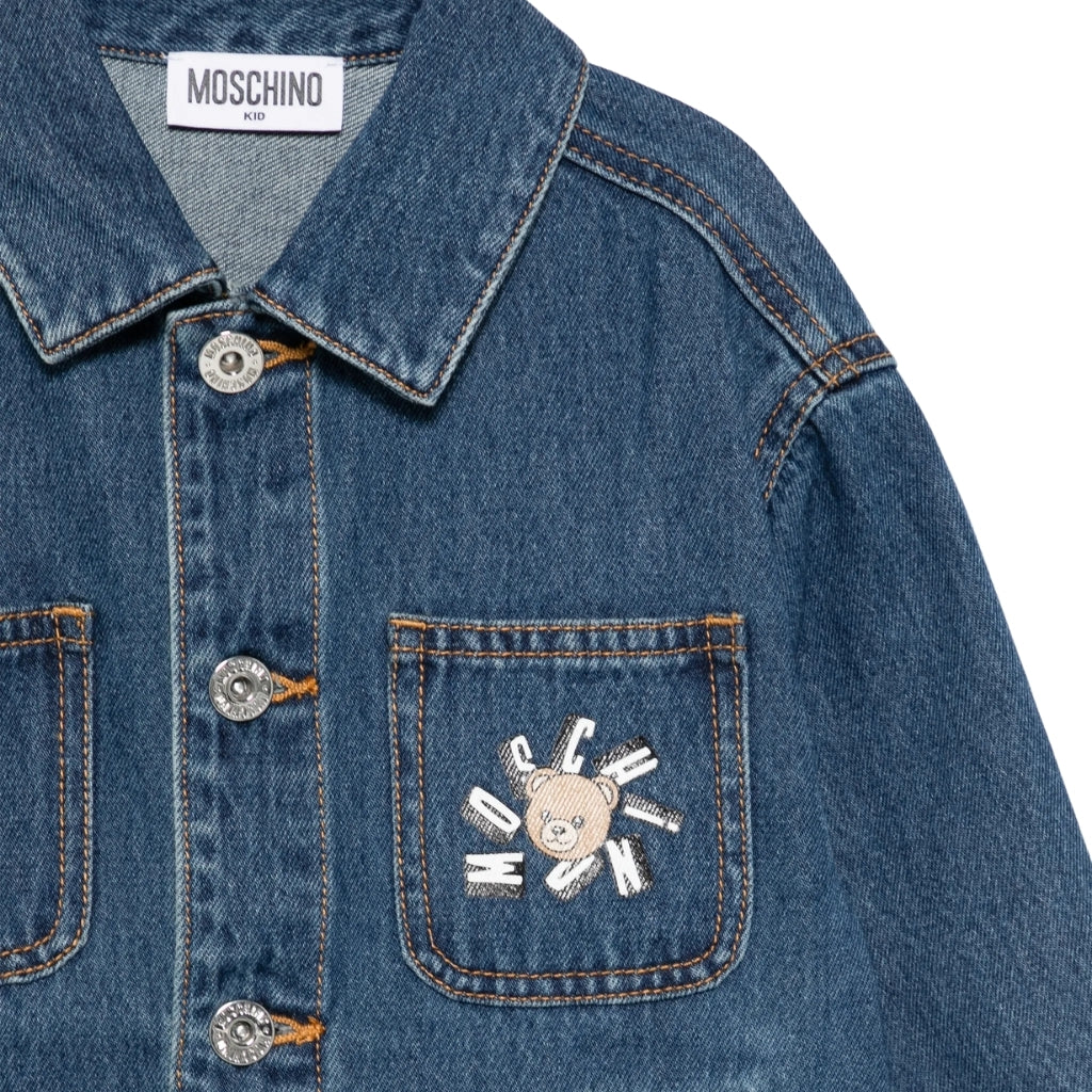 Moschino Kids Teddy Bear Denim Jacket